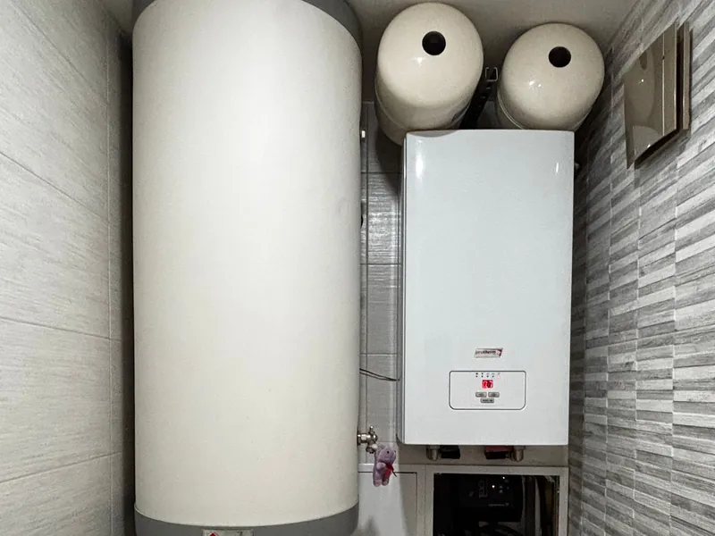 A finished boiler and cylinder installation